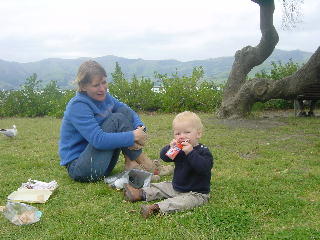 lekker picknicken in een parkje....