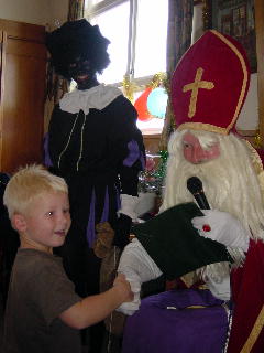 een handje geven aan Sinterklaas